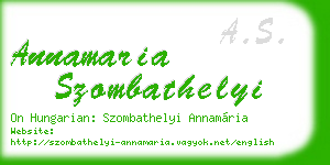 annamaria szombathelyi business card